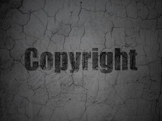 Law concept: Copyright on grunge wall background