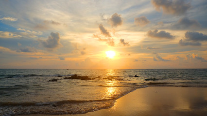 sunset beach, Evening on summer season.