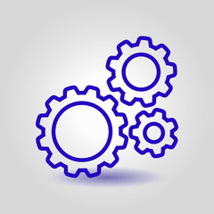 Icon of gears.The development and management of business processes.