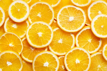 Fotobehang orange slices background © Alexstar