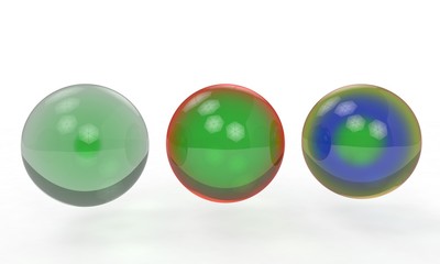 Backgrounf of glass balls, 3d render