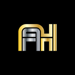 Initial Letter FH Linked Design Logo