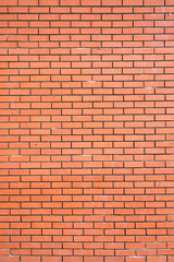 Modern new large red brick wall background