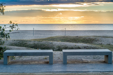 Obraz premium Stone benches