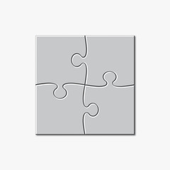 Puzzle template 2x2 pieces