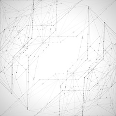 Abstract backgrounds of molecules light gray lines