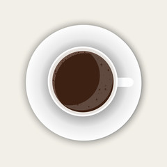 Cup of espresso. Black coffee.