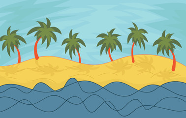 tropical beach palms