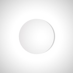 Abstract light gray background with round inscription object