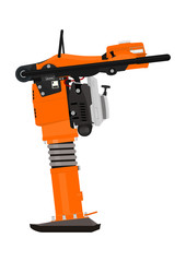 Jumping jack compactor. Vector.
