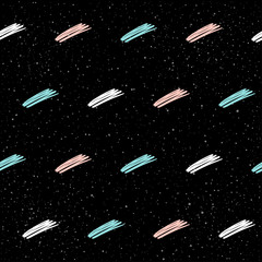 Handmade doodle line seamless pattern background.