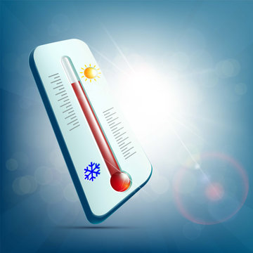 Meteorological thermometer for measuring temperature
