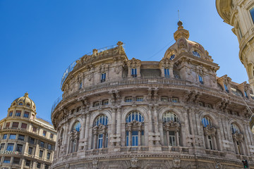 Fototapeta na wymiar Palazzo della Nuova Borsa in Genoa
