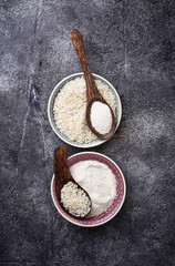 Fototapeta na wymiar Gluten free rice flour