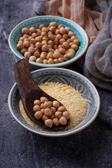 Gluten free chick peas flour.