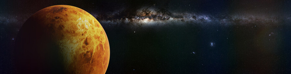 planet Venus in front of the Milky Way galaxy