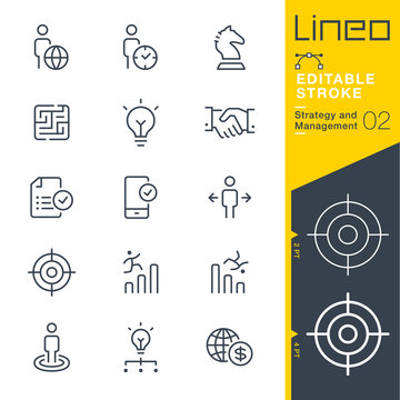 Lineo Editable Stroke - Strategy and Management outline icons
Vector Icons - Adjust stroke weight - Expand to any size - Change to any colour