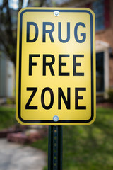 drug free zone sign 