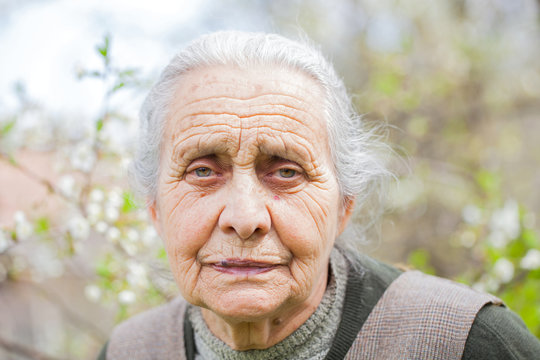 Retired elderly woman