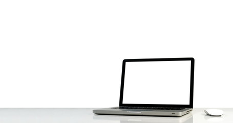 Mock up Blank screen of Laptop