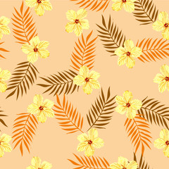 Seamless tropical vector illustration.
