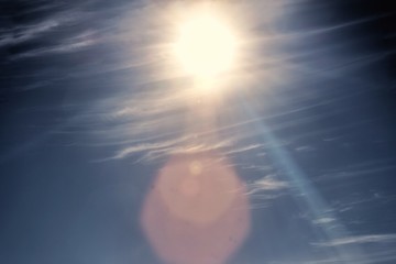 The wonderful sun shines