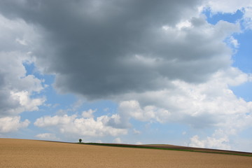 Fototapeta na wymiar Regenwolken im Mai