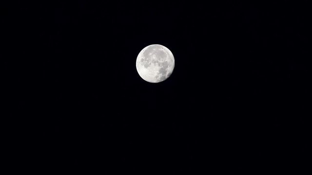 full moon on black sky

