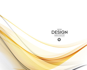 Abstract vector background, orange wavy