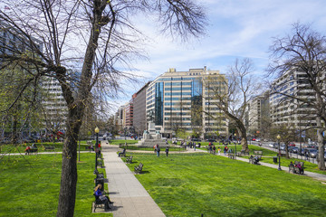 Fototapeta na wymiar Mc Pherson Square Washington - WASHINGTON DC - COLUMBIA - APRIL 7, 2017