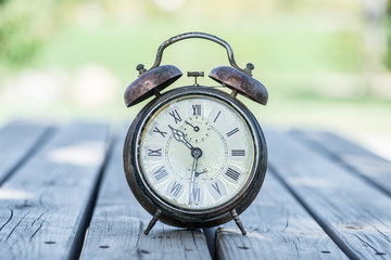 Collection of old alarm clocks