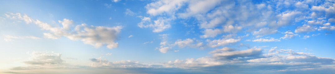 Morning blue sky panorama.