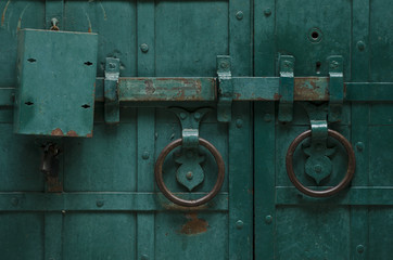 old steel door with lock