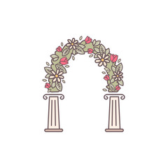 Decorative flower arch.