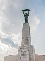 Famous Liberty Statue of Budapest, Hungary - Memorial monument