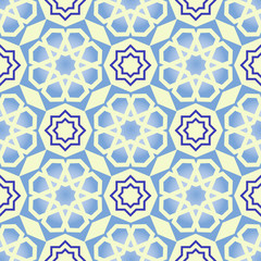 Abstract seamless patterns in Islamic style.