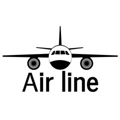 Air line.Vector illustration sky logo