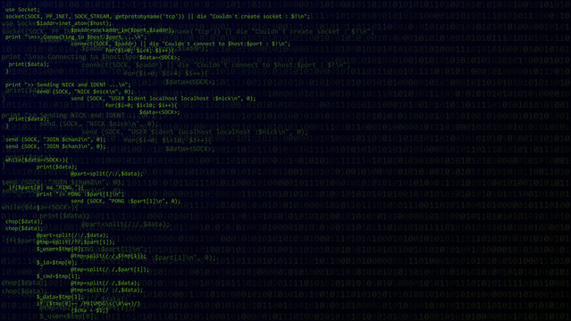 Abstract background with program code. Vector illustration