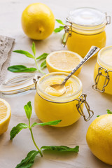 Fresh homemade lemon curd
