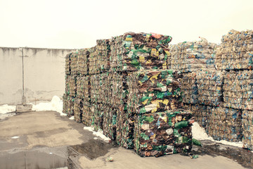Waste processing plant. Technological process. Recycling and storage of waste for further disposal....