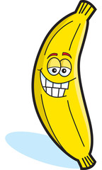 Cartoon illustration of a smiling banana.