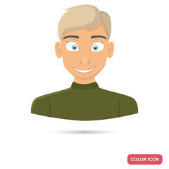 Men avatar icon in cartoon style for web and mobile design