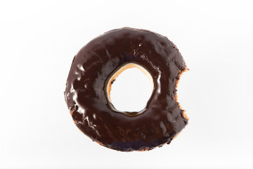  Donut with Bite Missing Isolated on white Background