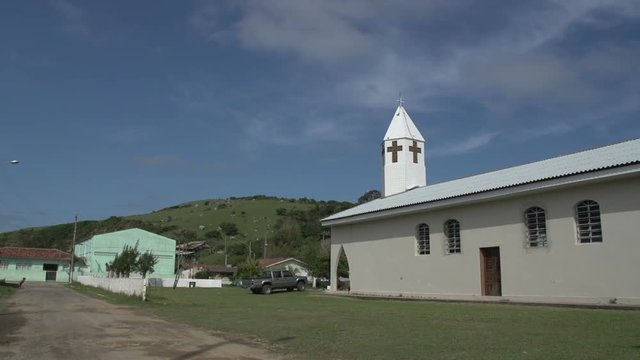 small village,  church,  mountains,  Laguna,  Santa Catarina