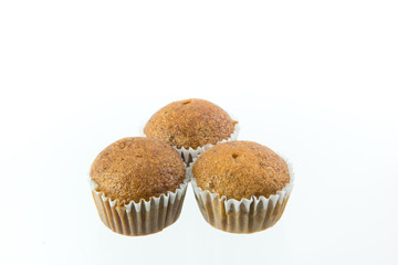 banana cake isolated on white background