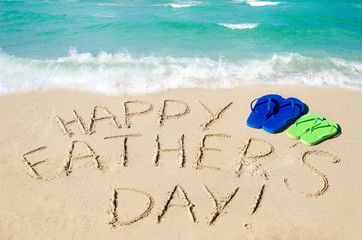 Happy father's day background on the Miami beach - 152777601