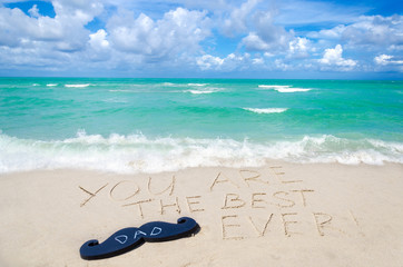 Happy Father's Day Background on the Miami beach