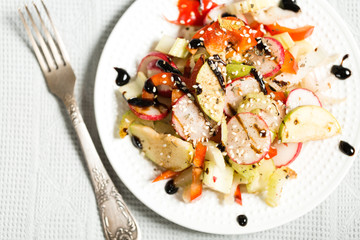 Spring salad with radish and celery