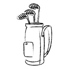 golf clubs bag isolated icon vector illustration design
