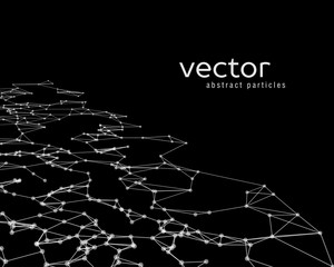 Obraz premium Vector background with white abstract particles.